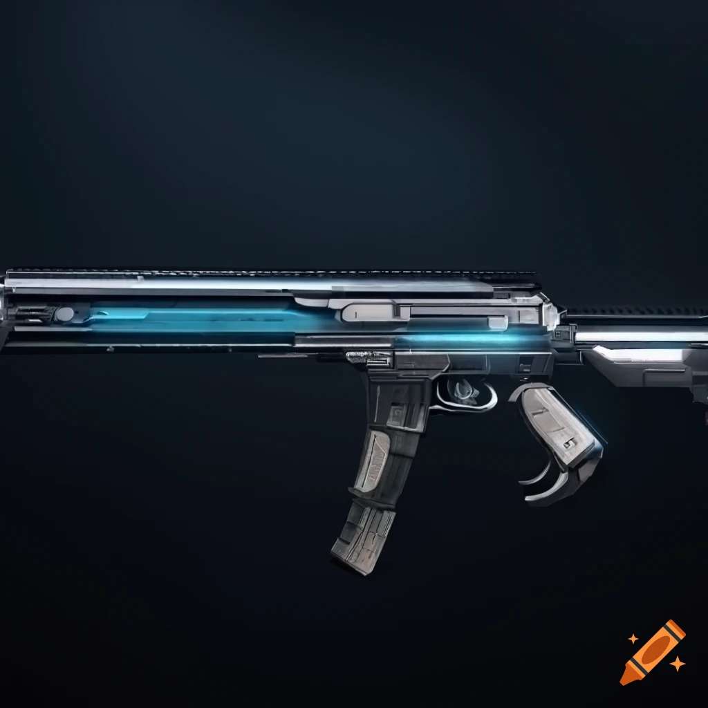 highly-detailed sci-fi assault rifle