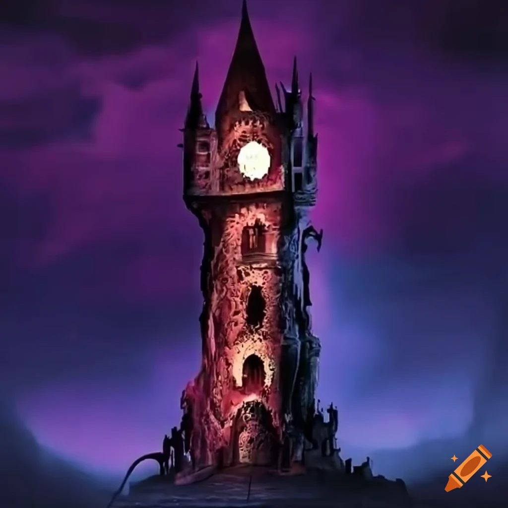 tim burton-inspired vampire tower