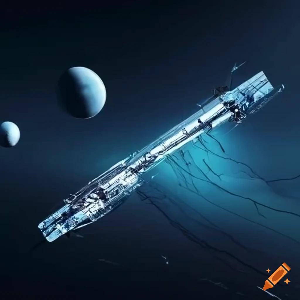 image of a transparent space station