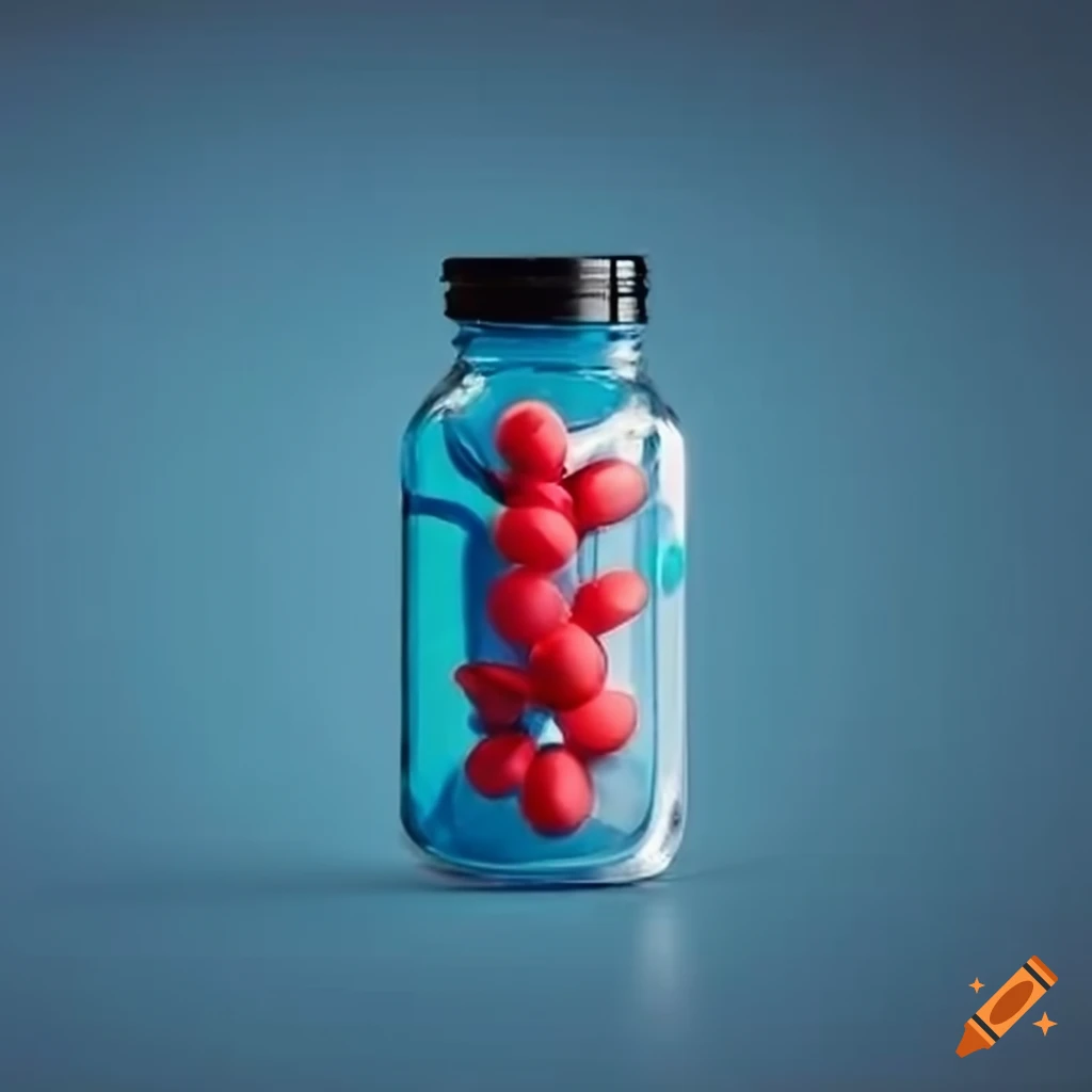bottle of red pills