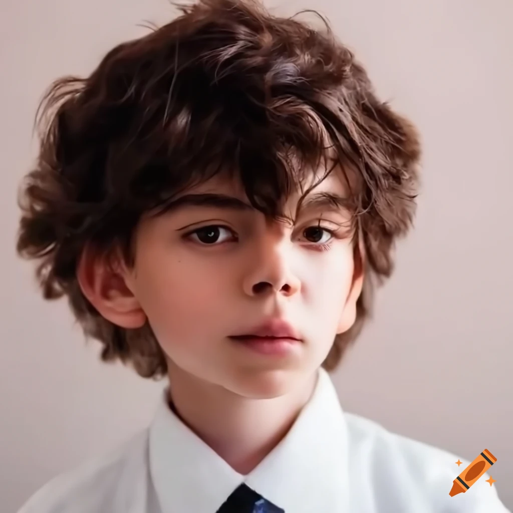 Italian boy with dog ears and fluffy hair