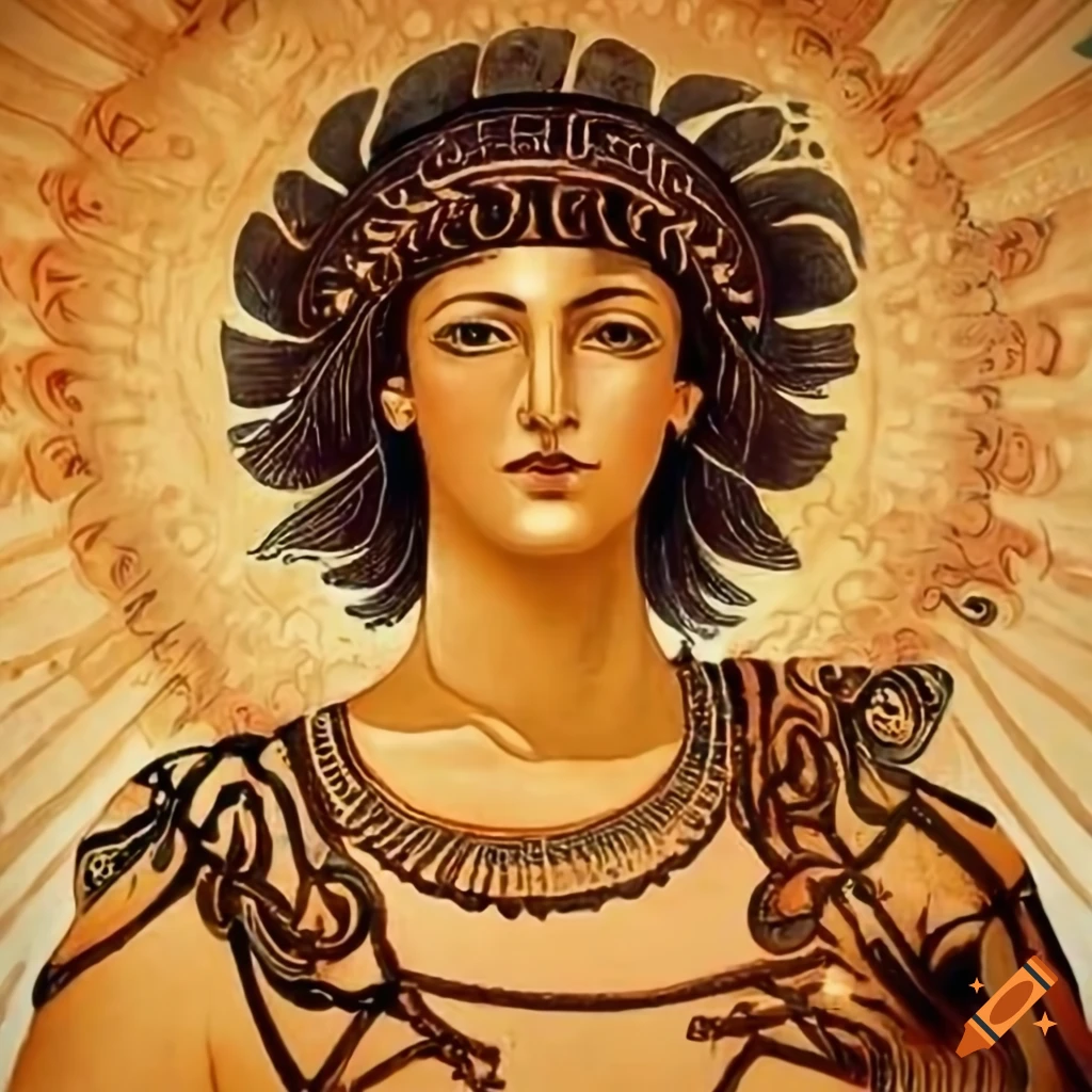 ancient Greek art with inspiring verses