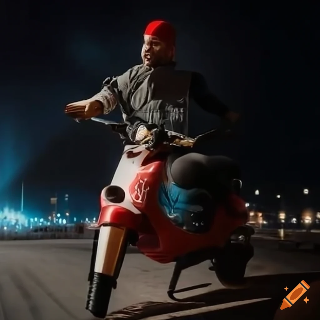 Jul rapping on a scooter in Marseille