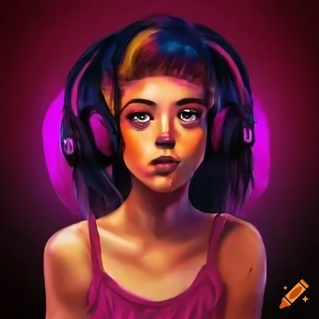 portrait of a gamer girl with messy hair