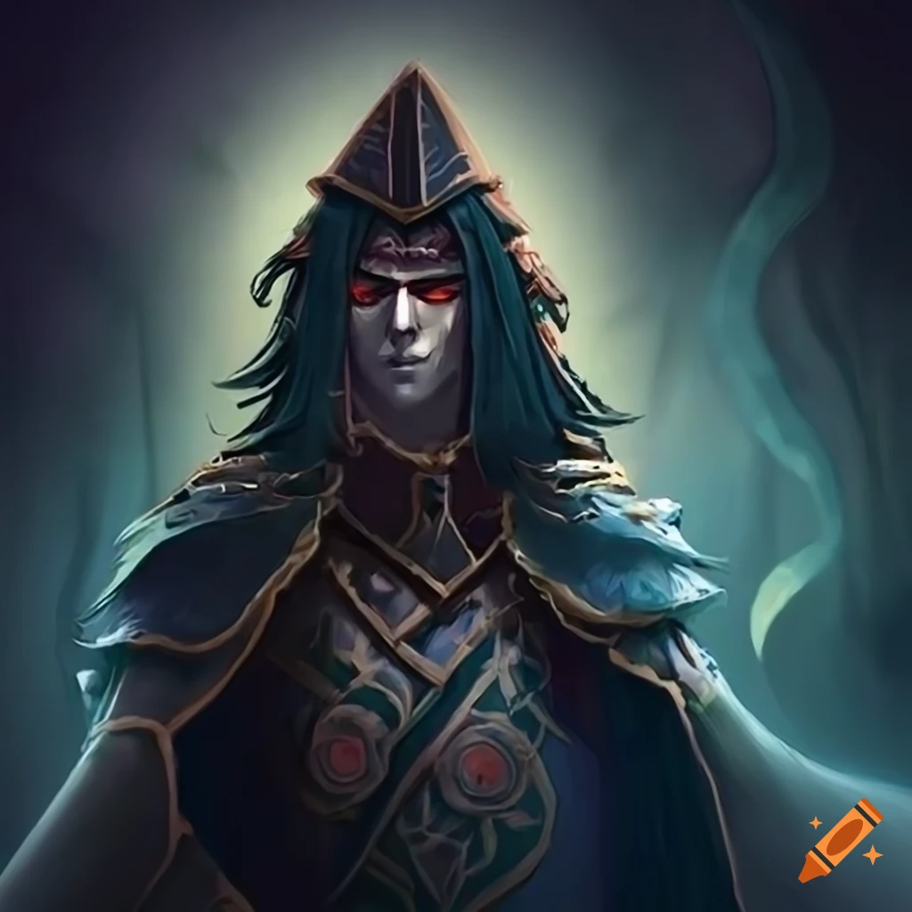 portrait of a mysterious bard character