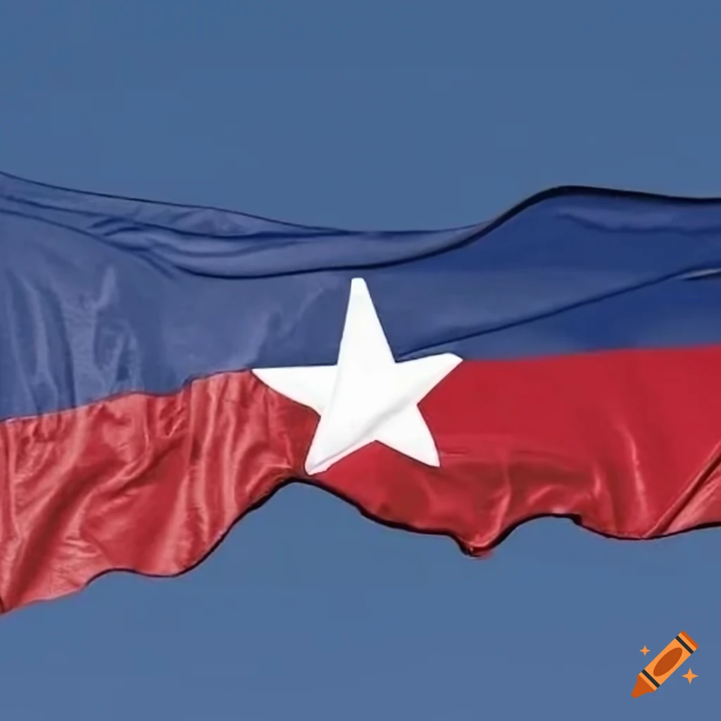 Texas flag waving in the wind