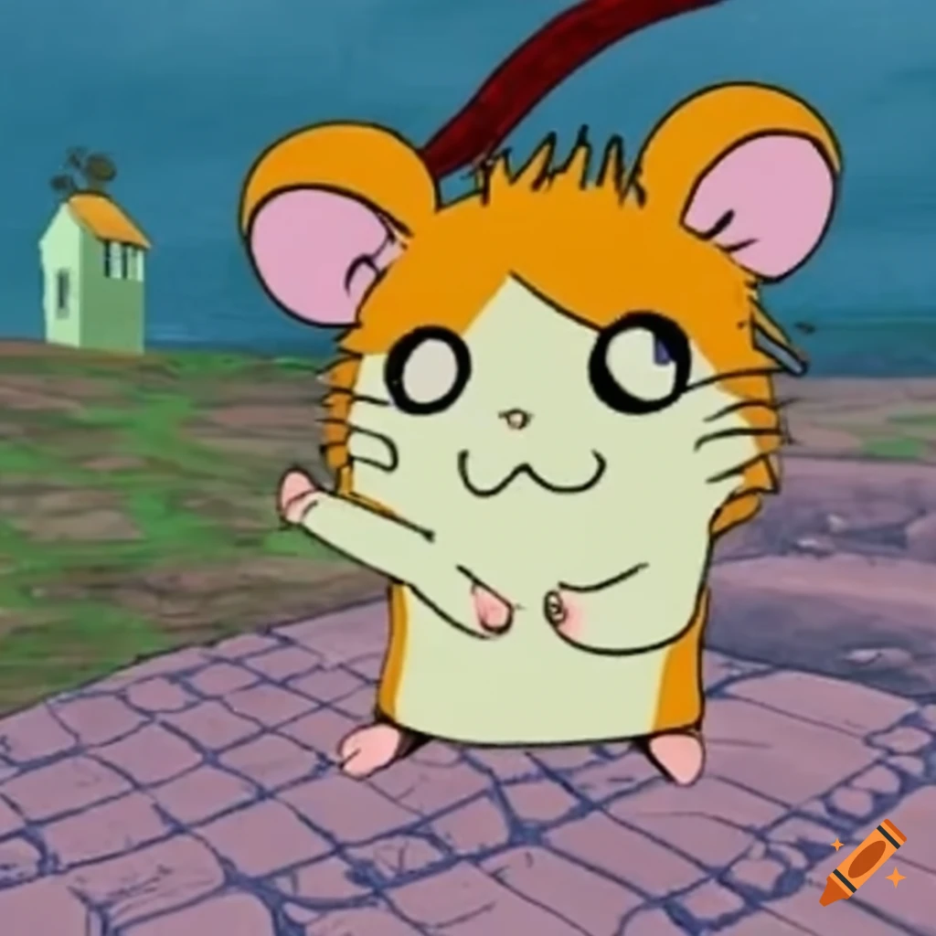 hamster in a first-person shooter video game