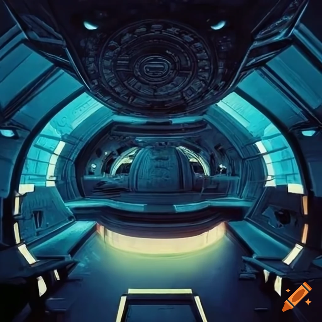 scene from a 70s sci-fi movie on a spaceship bridge