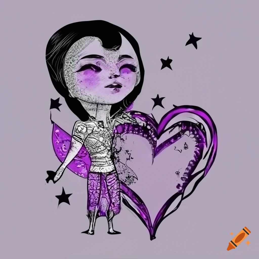 purple Lupus Warrior tshirt design with heart and butterfly