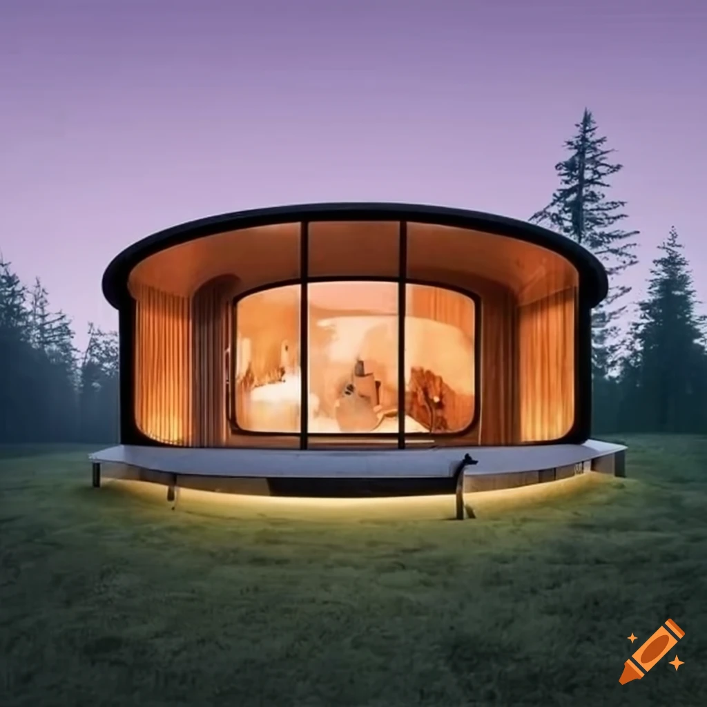 image of an extravagant modern house made of solid wood