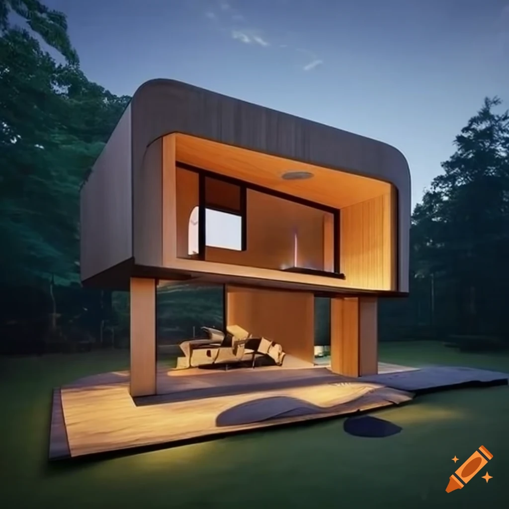extravagant modern house with rounded corners