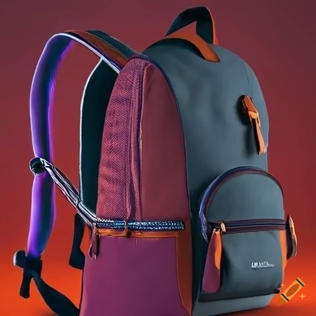 sketch of a trendy backpack with Ed Sheeran vibes