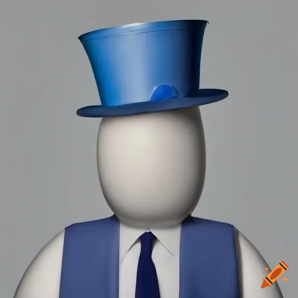 stylish man in a blue suit and top hat