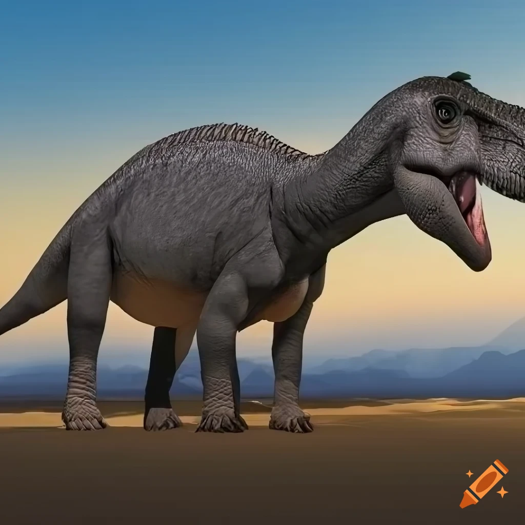 colorful dinosaur with lizard-like pattern and elephant-like skin texture
