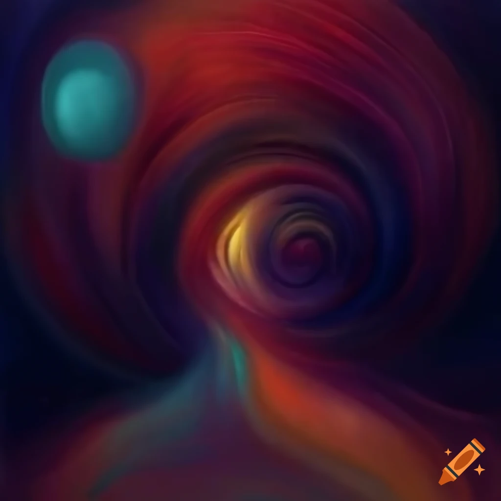 abstract and surreal painting inspired by a haiku