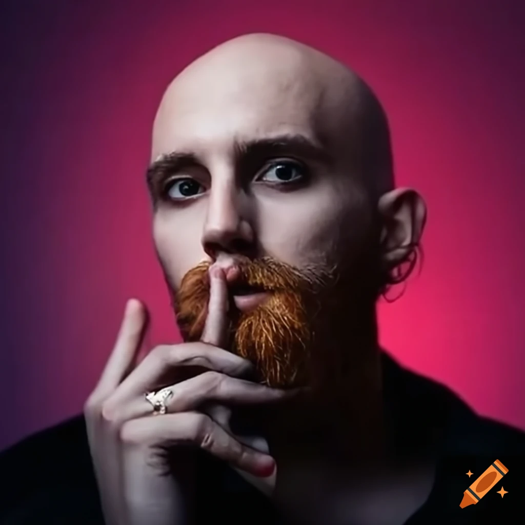 portrait of a bearded man alone on his birthday
