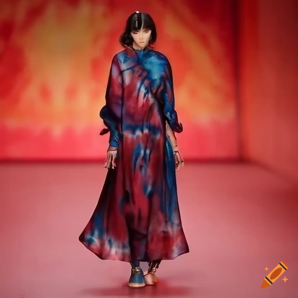 Thai tie-dye cloth with fish pattern