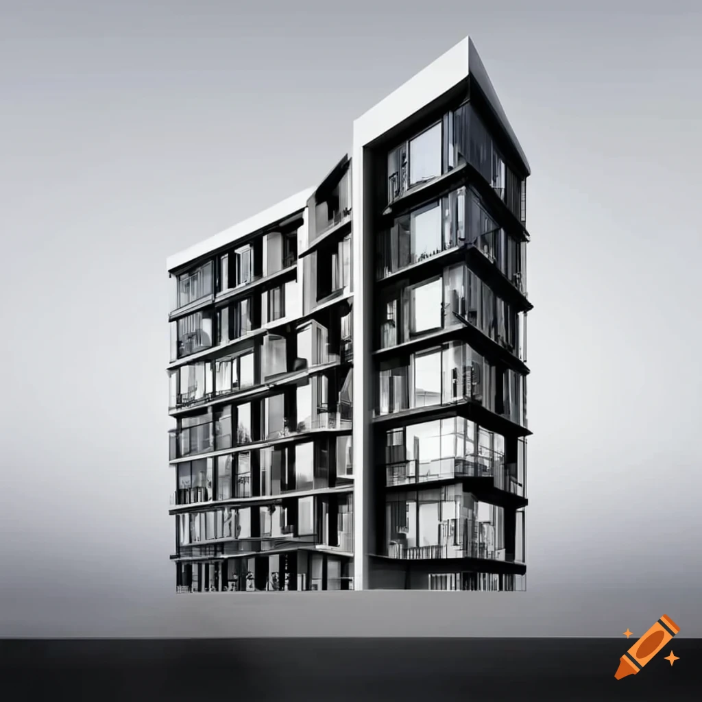sleek and modern apartment building