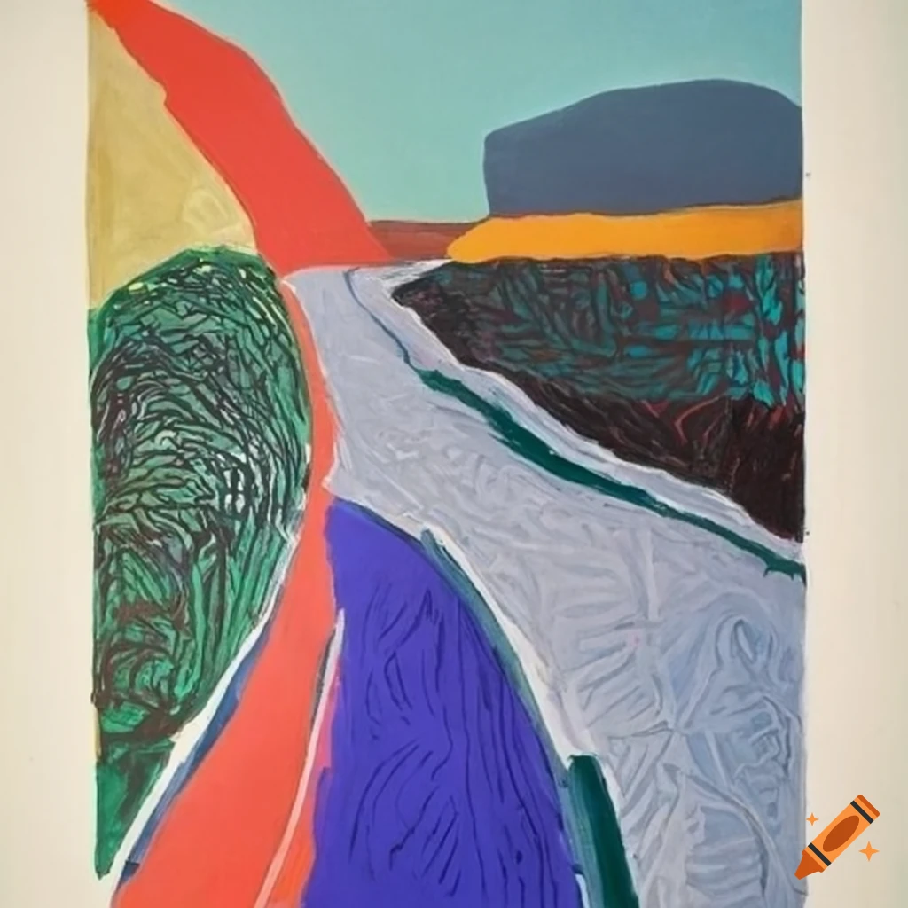 Georges Braque and David Hockney's artwork featuring a highway