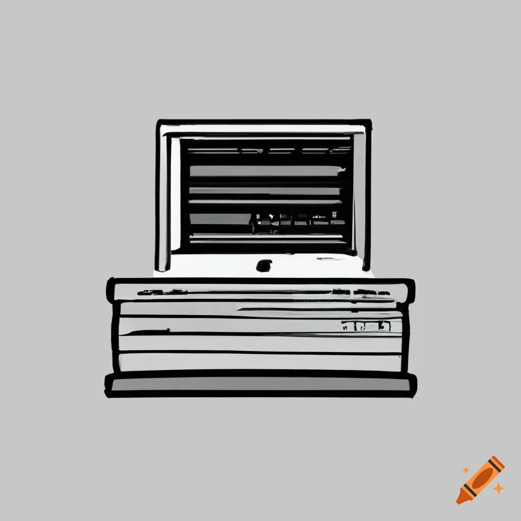 illustration of a working server