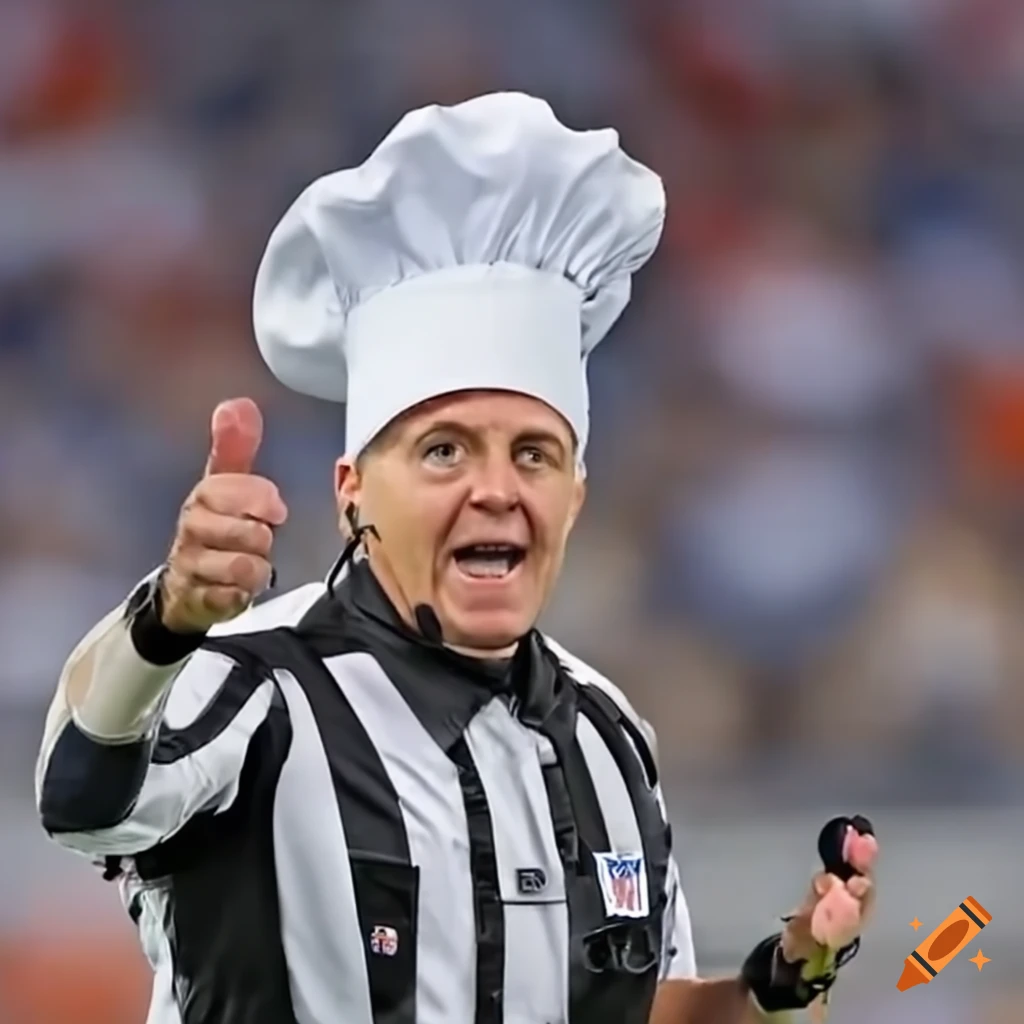 referee celebrating a successful touchdown call