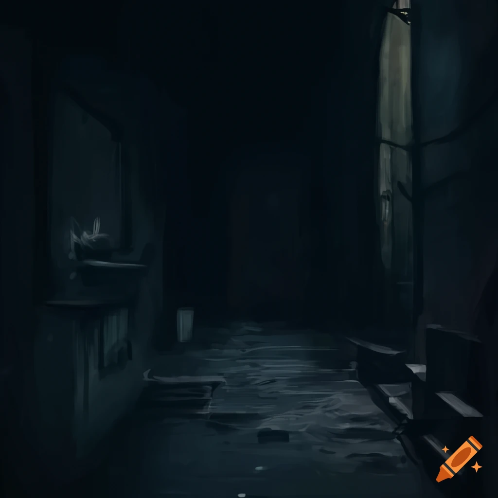 dark alley with a lantern's light