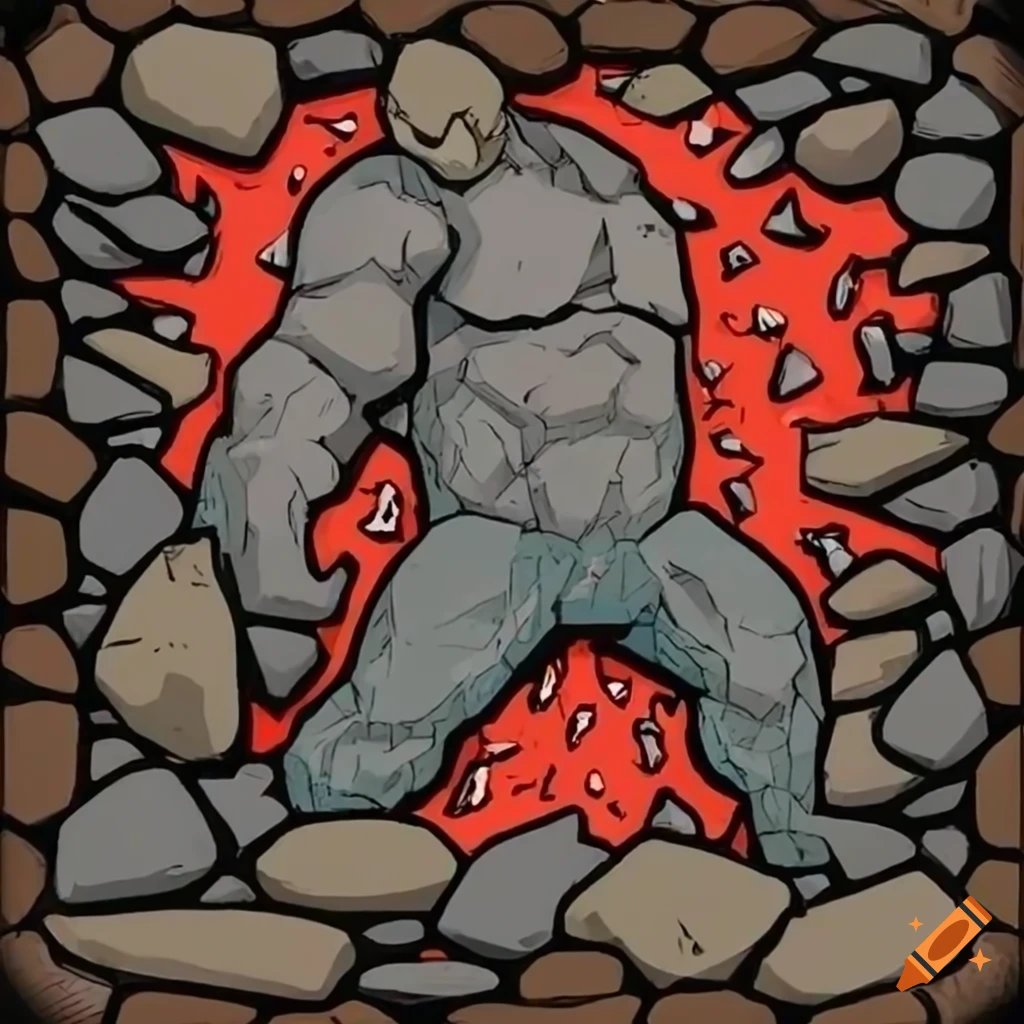 Marvel-style artwork of the Golem of Prague breaking through a stone wall