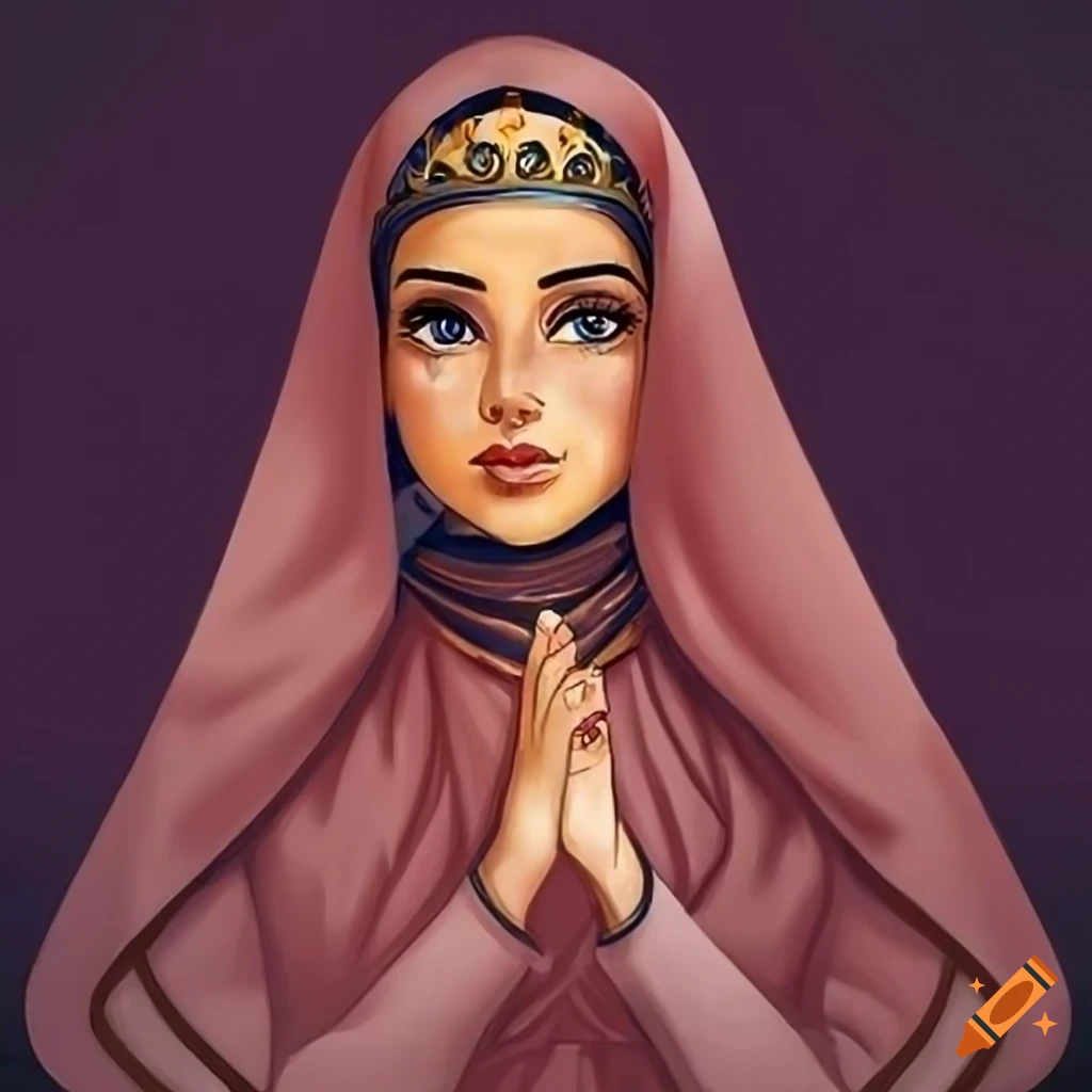 illustration of a Muslim queen