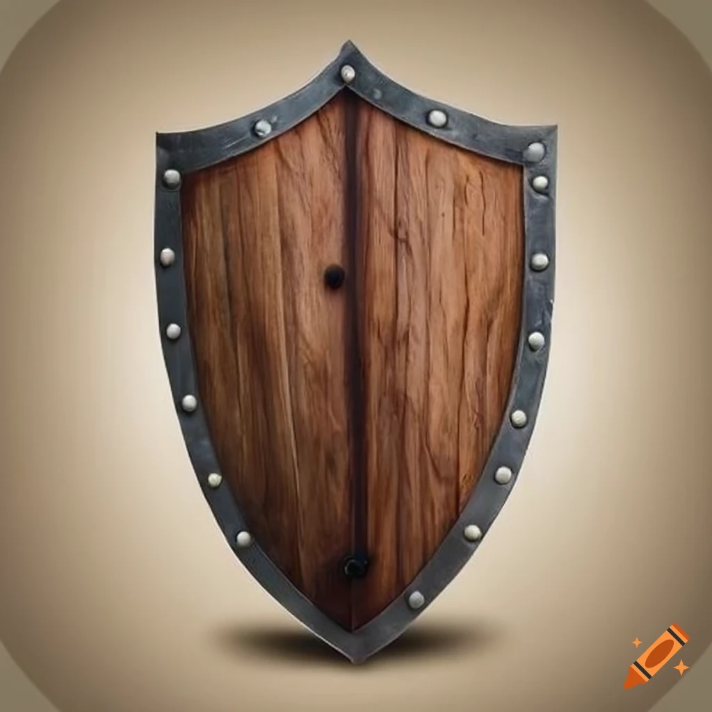 wooden medieval shield