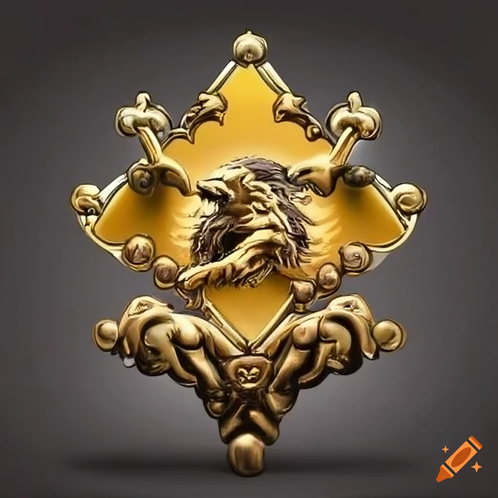 golden badge with a chimera logo