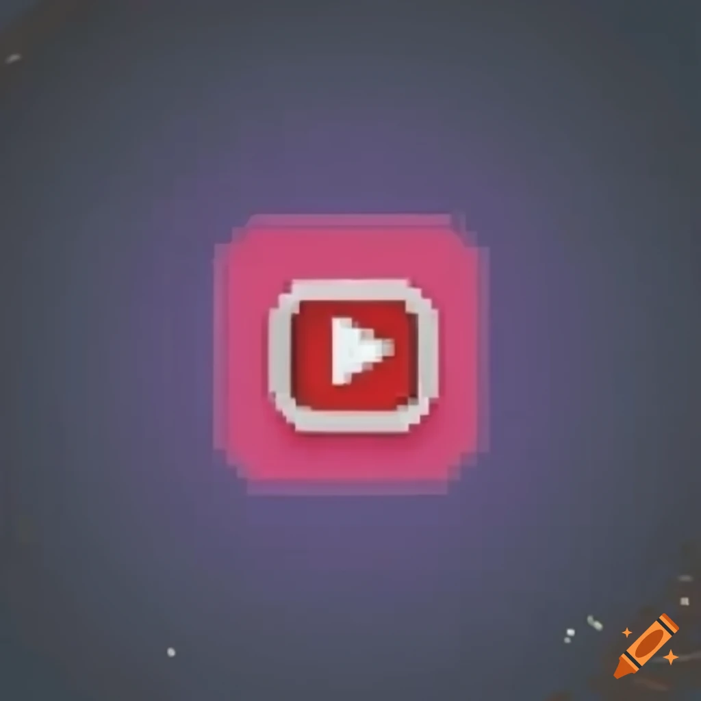 retro pixelated design of YouTube app