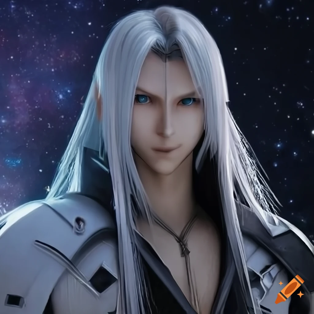 image of Sephiroth from Final Fantasy in space