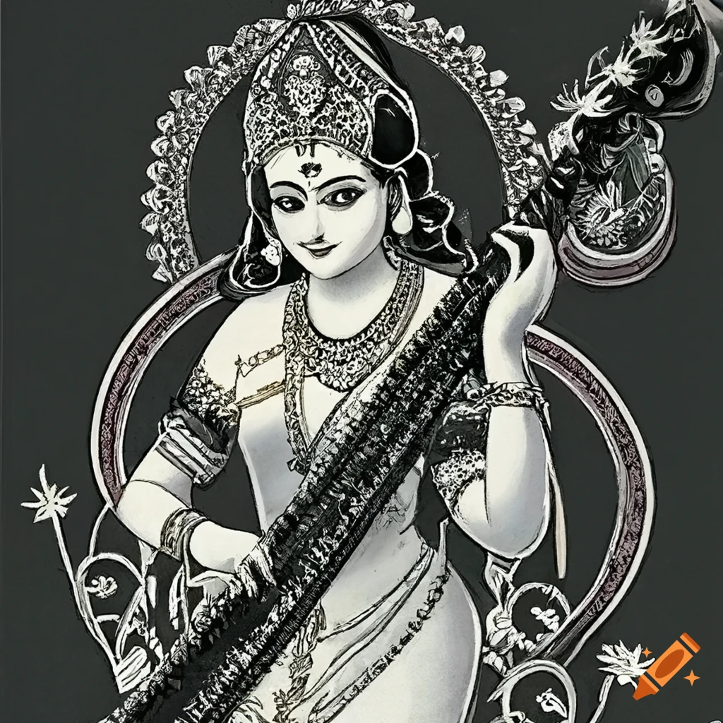 Sharada Devi - Goddess Saraswati by incrediblepjl on DeviantArt