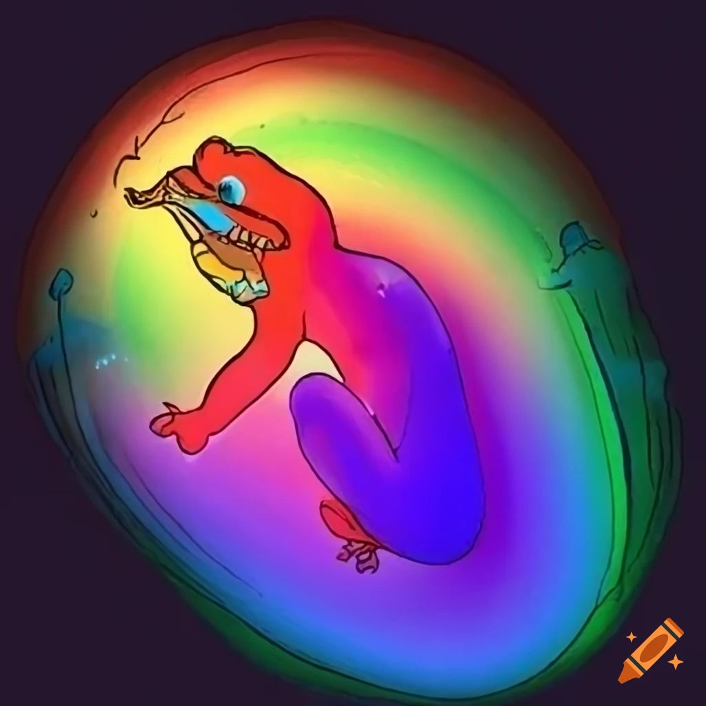 image of people with rainbow glow