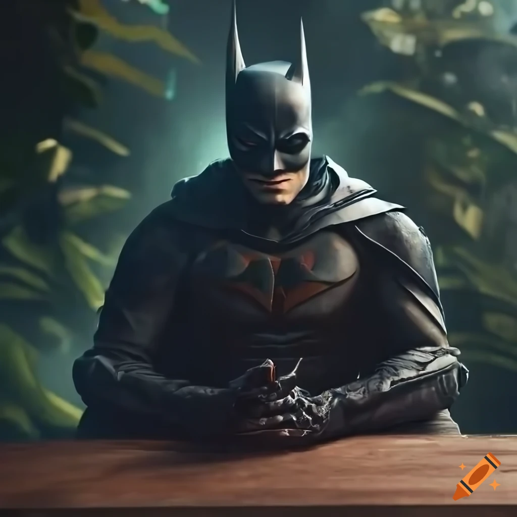 epic image of Turkish Batman playing backgammon