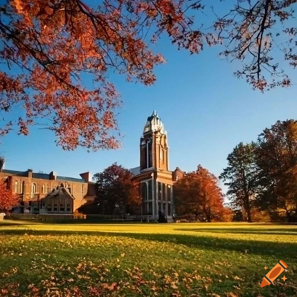 Autumn afternoon at Amherst College campus
