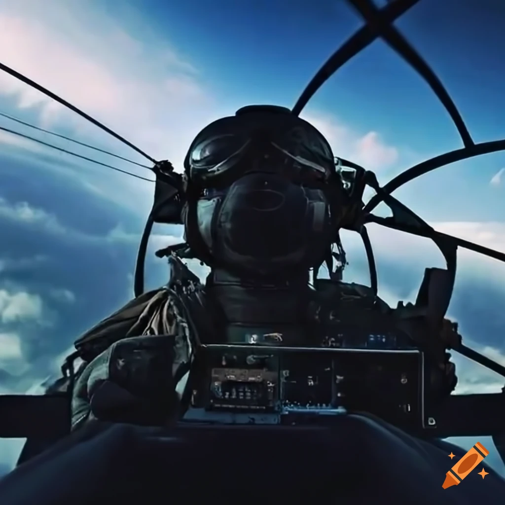 view from the cockpit of a combat helicopter