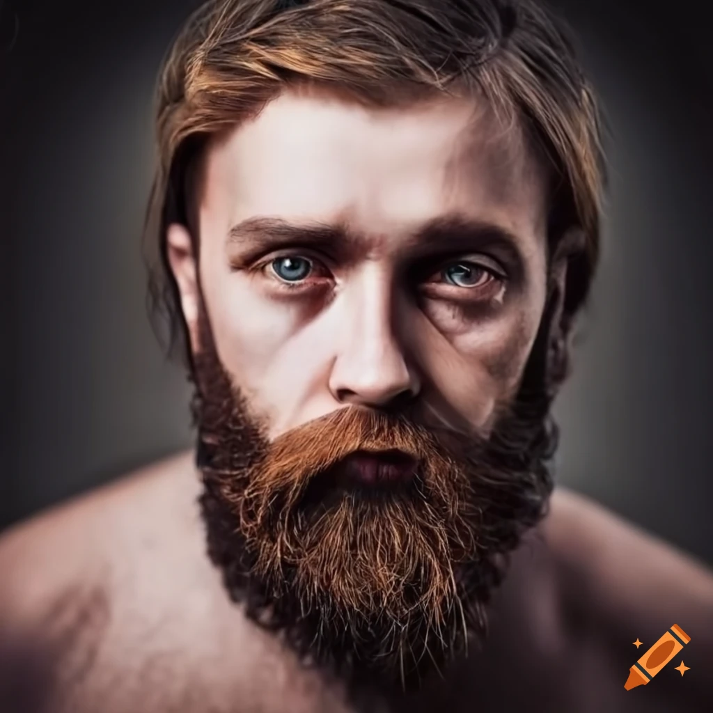 portrait of a bearded man with a rugged appearance