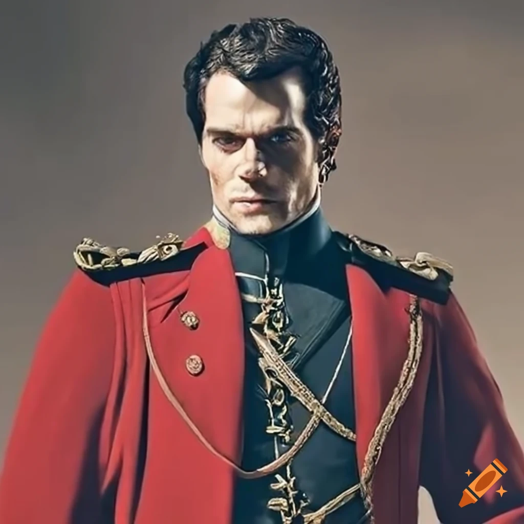 portrait of Henry Cavill as a British red coat officer