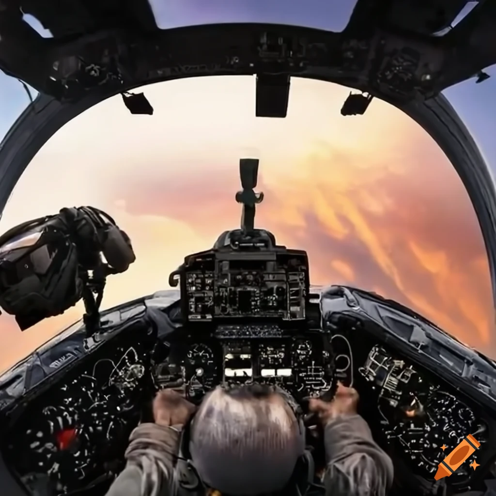 view from the cockpit of a combat helicopter