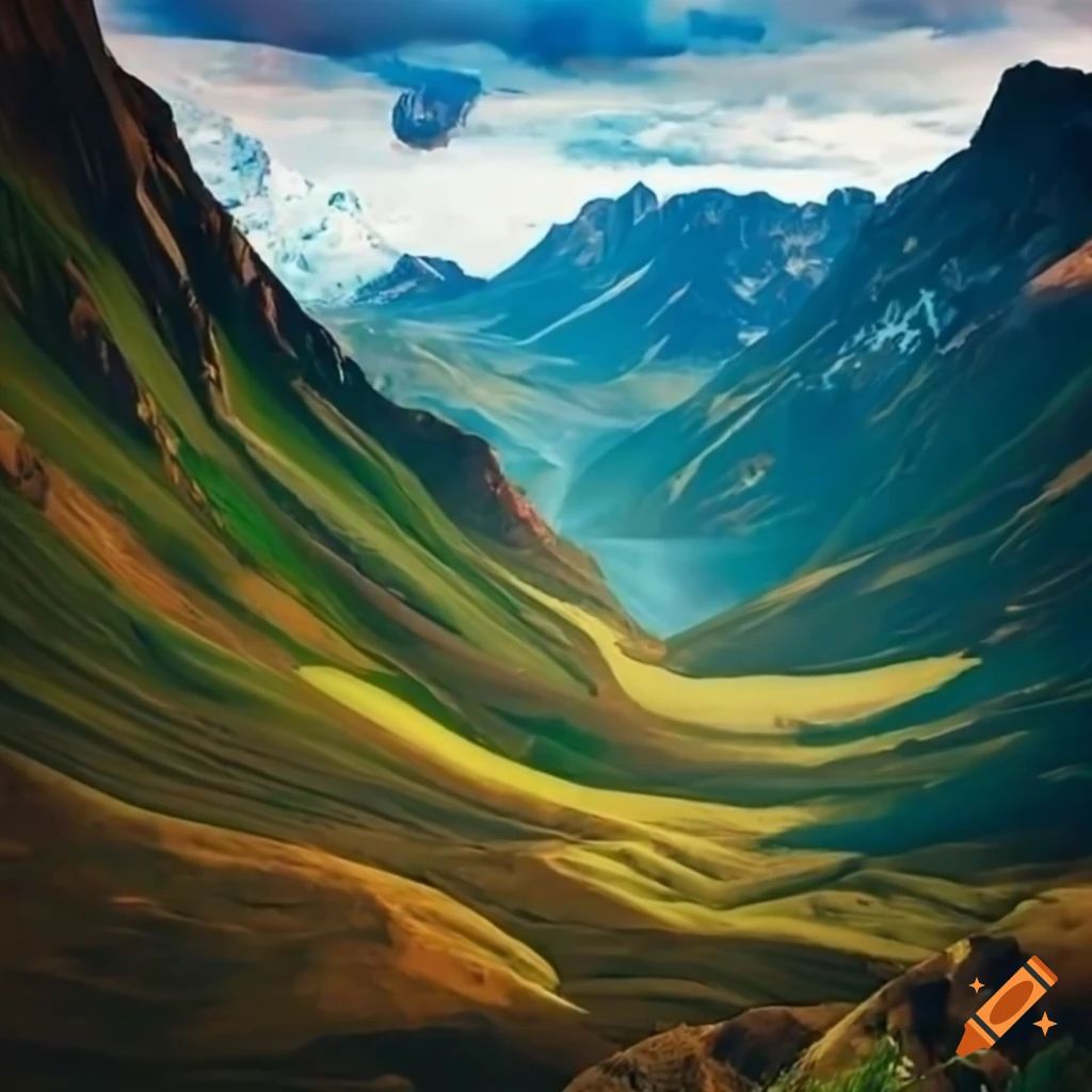 epic mountain landscape background