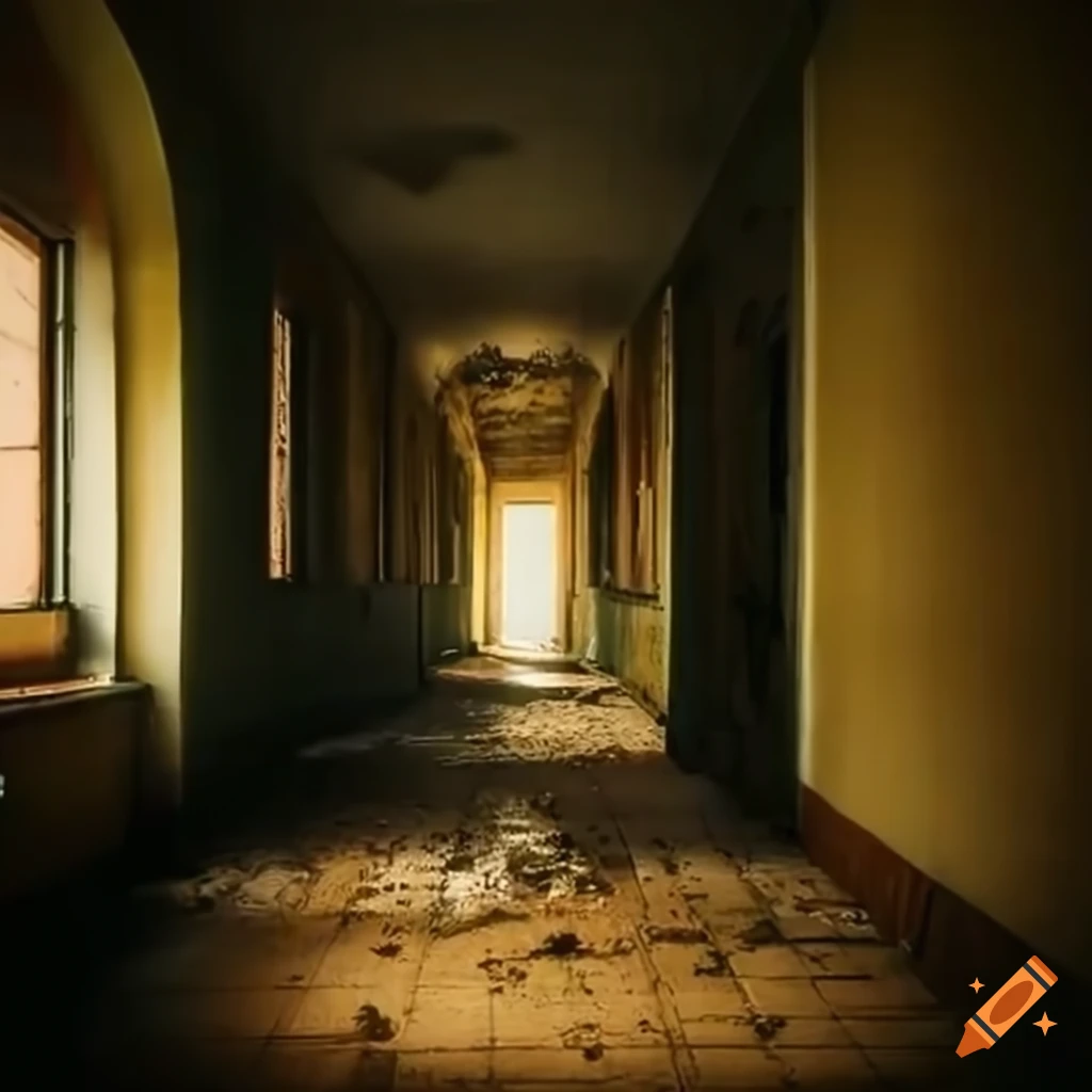 nostalgic hallway with a 90s vibe