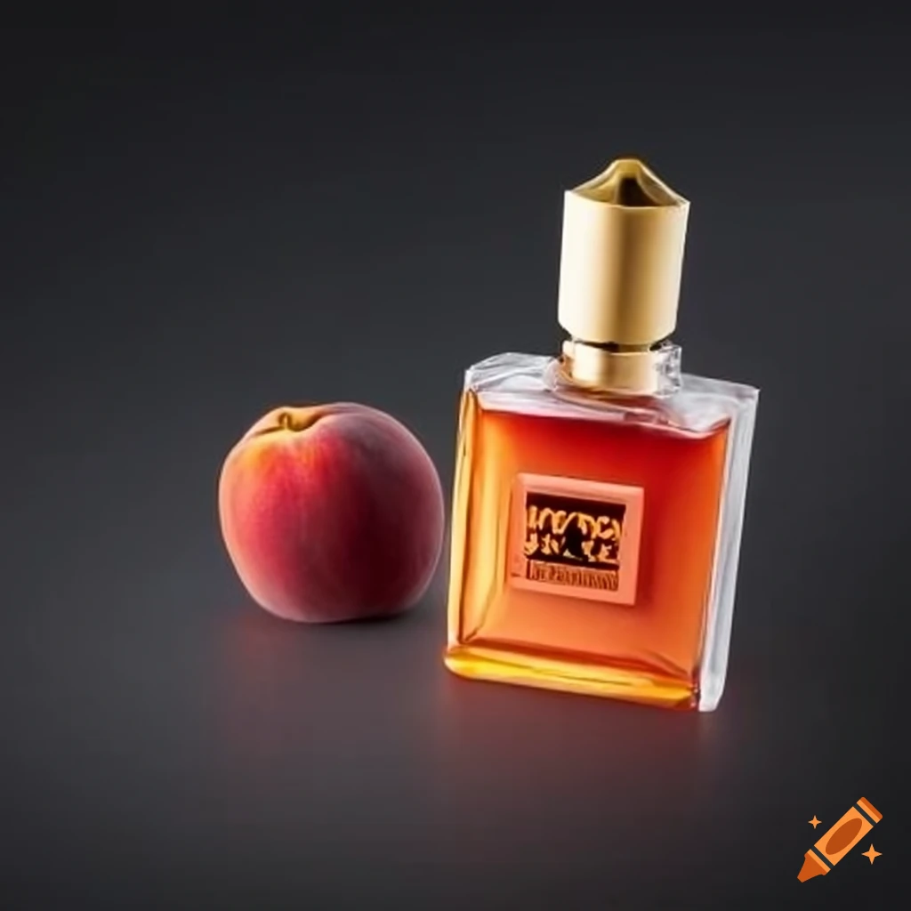 peach perfume bottle