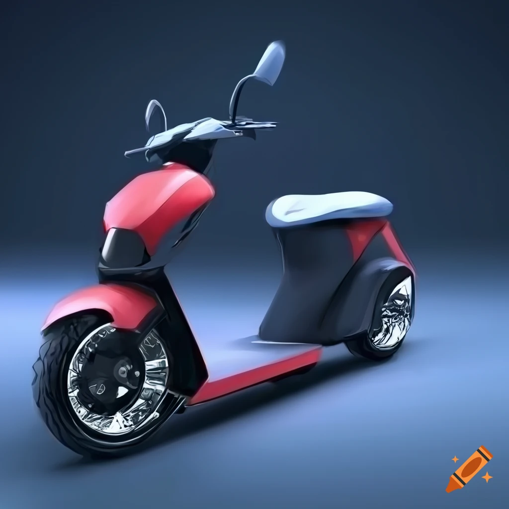 Concept art of a modern sleek high performance scooter on Craiyon