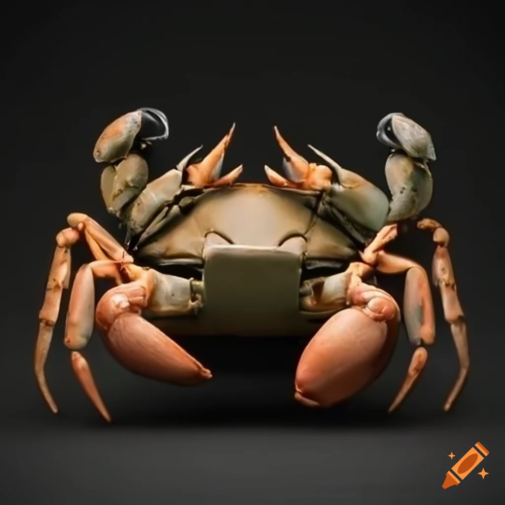 image of a crab with a helmet