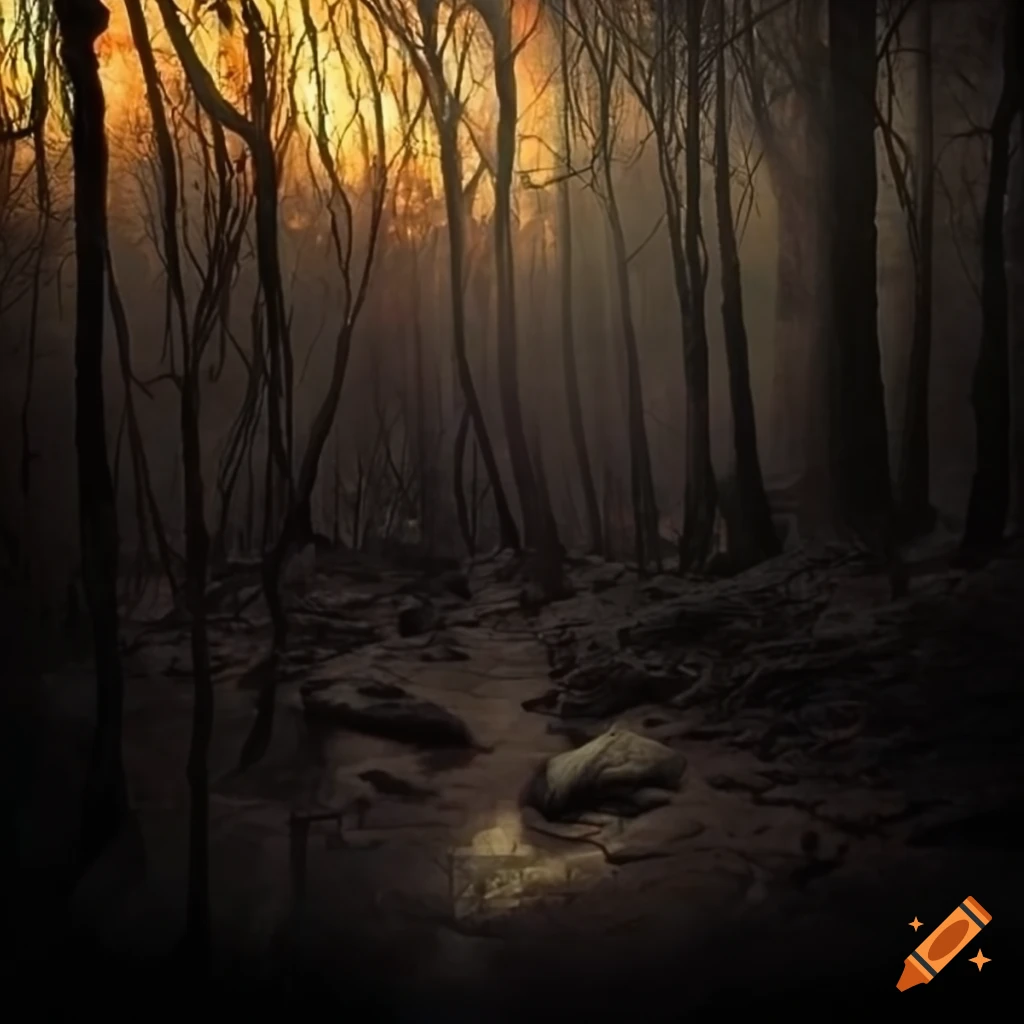 landscape of a dark hippie world