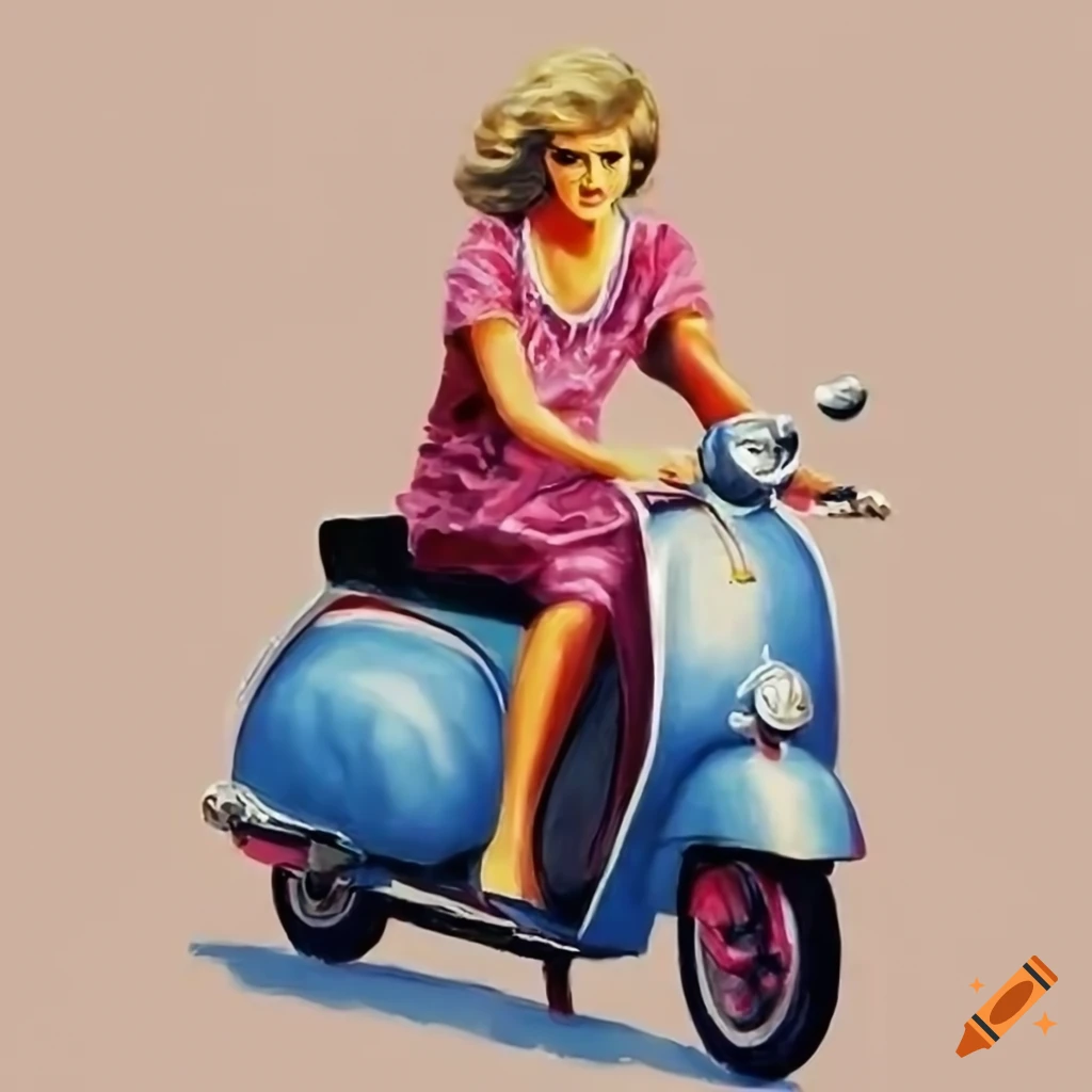 hand-painted-portrait-of-princess-diana-riding-a-scooter-on-craiyon