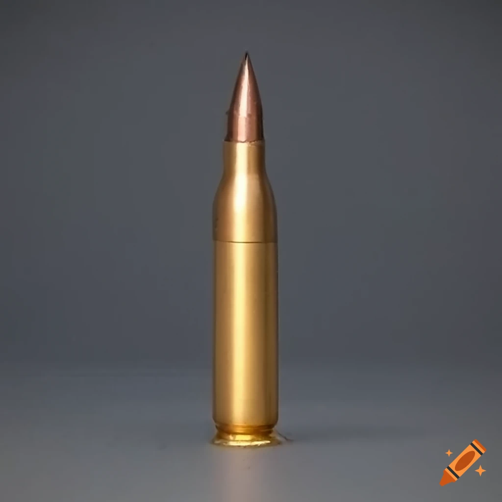 close-up of a rifle bullet