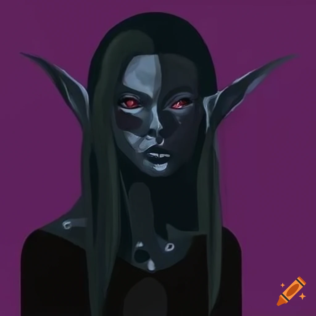 image of a mysterious dark elf