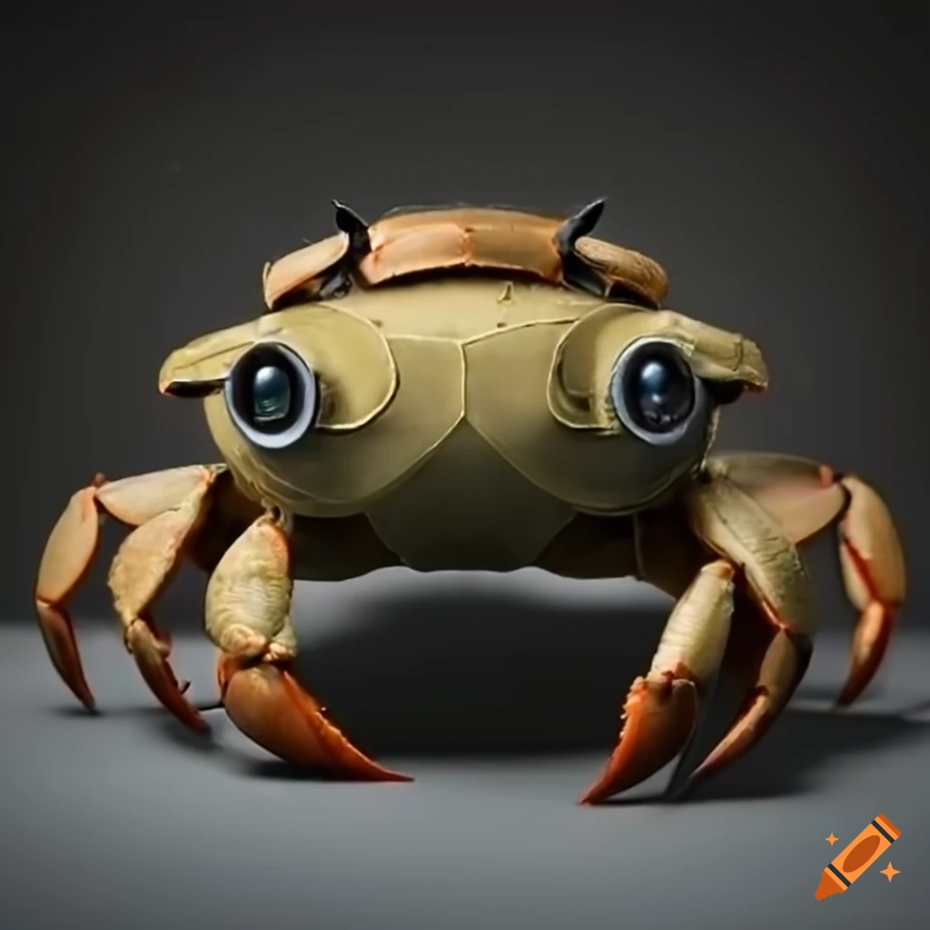 image of a crab with a helmet
